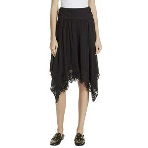Isabel Marant Étoile $575 Black Rodney Eyelet Crochet Lace Skirt US 6 NWT